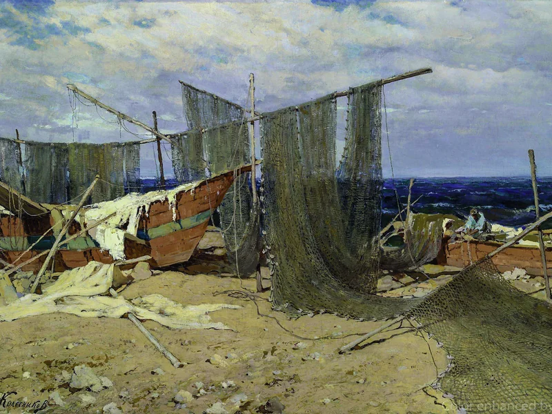 1879-Stepan Kolesnikoff - Sulla riva del mare